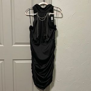 Fashion Nova | Fun Sexy Party Dress | Black with Accent Chain | Size 1X